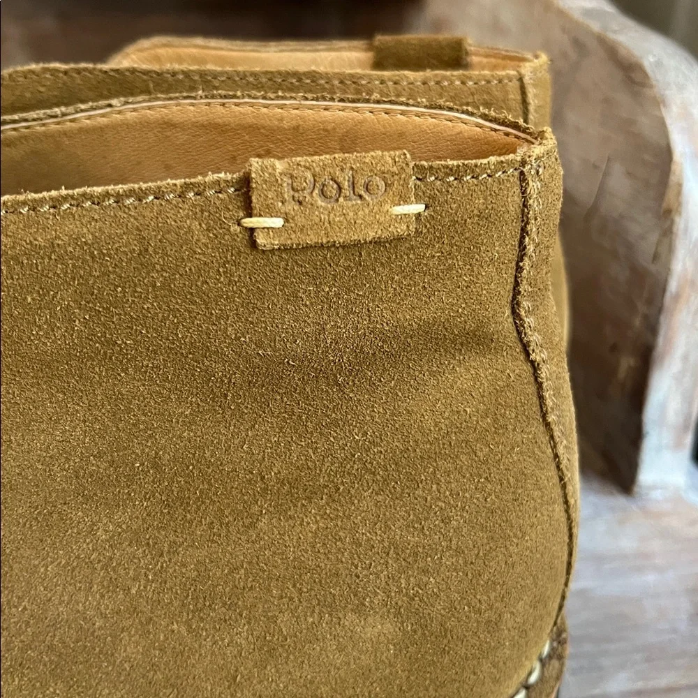 🤎 Polo Ralph Lauren Talan Tan Suede Leather Chukka Boots Size 10